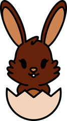 easter bunny simple cartoon