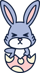easter bunny simple cartoon