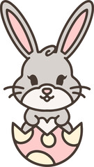 easter bunny simple cartoon