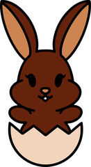 easter rabbit and egg