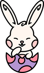 easter bunny simple cartoon