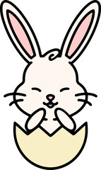 Obraz premium easter bunny simple cartoon