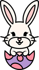 easter bunny simple cartoon