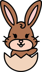 Obraz premium easter bunny simple cartoon