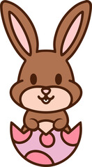 easter bunny simple cartoon