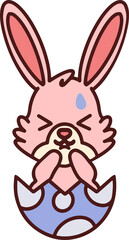 easter rabbit and egg