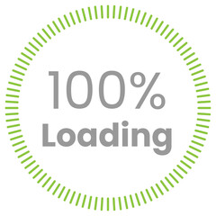 100% Loading. 100% circle diagrams Infographics vector, 100 Percentage ready to use for web design ux-ui