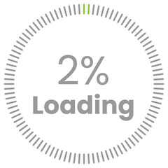 2% Loading. 2% circle diagrams Infographics vector, 2 Percentage ready to use for web design ux-ui