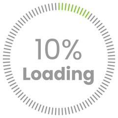 10% Loading. 10% circle diagrams Infographics vector, 10 Percentage ready to use for web design ux-ui
