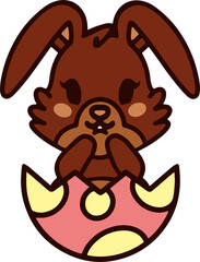 Fototapeta premium easter bunny in egg