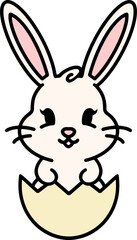 easter bunny in egg