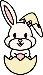 easter rabbit and egg