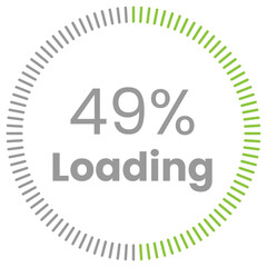 49% Loading. 49% circle diagrams Infographics vector, 49 Percentage ready to use for web design ux-ui