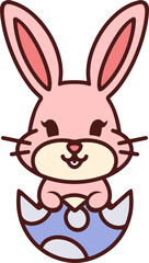Fototapeta premium easter bunny in egg
