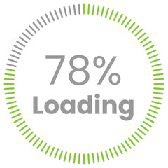 78% Loading. 78% circle diagrams Infographics vector, 78 Percentage ready to use for web design ux-ui