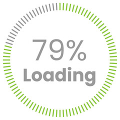 79% Loading. 79% circle diagrams Infographics vector, 79 Percentage ready to use for web design ux-ui