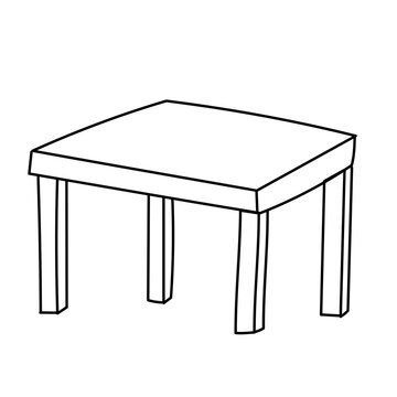 Table doodle cartoon