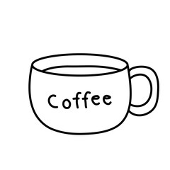 coffee cup doodle cartoon