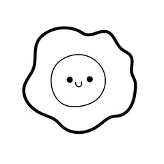 Fried egg cartoon