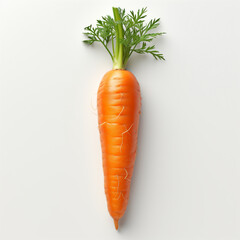 Carrot isolated on white background, Isolate object - Generative AI