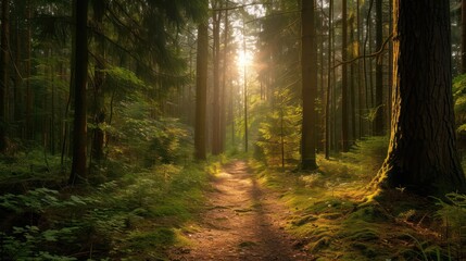 Obraz premium forest background, copy space