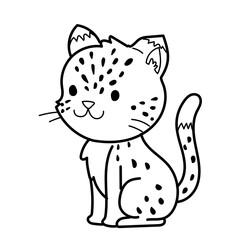leopard doodle cartoon