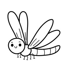 dragonfly doodle cartoon