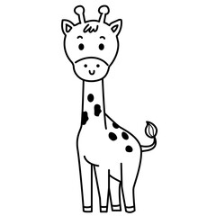 Giraffe doodle cartoon