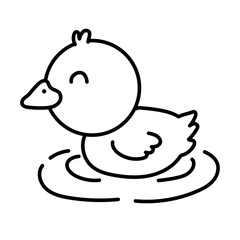 Duck doodle cartoon