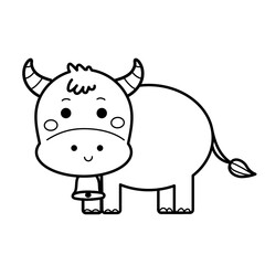 Buffalo doodle cartoon