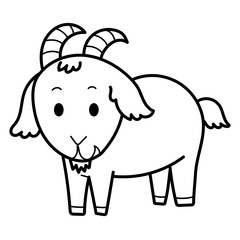 goat doodle cartoon