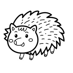 porcupine doodle cartoon