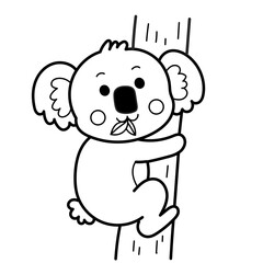 Koala doodle cartoon © Knocknack