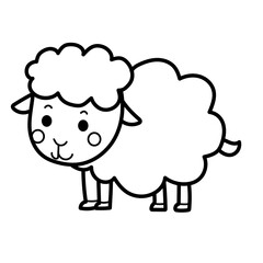 Sheep doodle cartoon