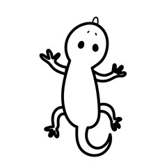 lizard doodle cartoon