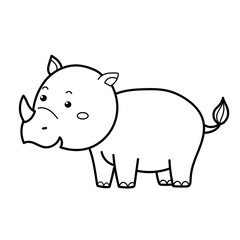 Rhino doodle cartoon