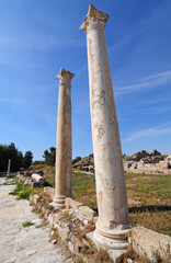 Famagusta, Cyprus. April 14, 2013. Salamis Ancient City in  Famagusta, Cyprus.