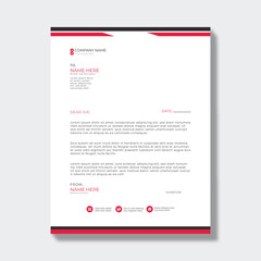 vector red letterhead template