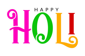 Happy Holi festival of color greeting vector illustration.