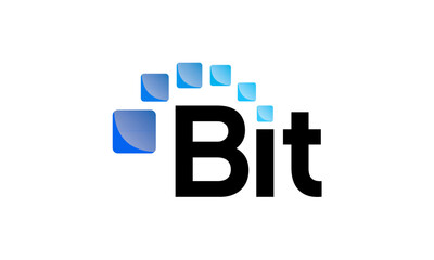 BIT word typography logo digital element
