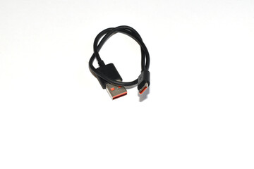 USB cable is black.