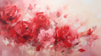 Abstract roses art background