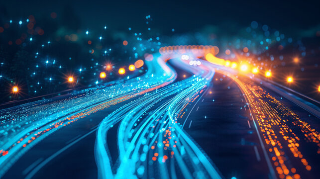 A strategic roadmap sprawling across a digital interface, guiding business development steps, business strategy, dynamic and dramatic compositions, with copy space