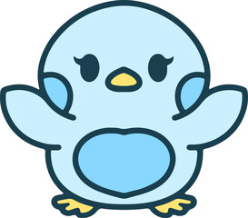 cute baby bird cartoon