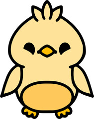 cute colorful baby bird