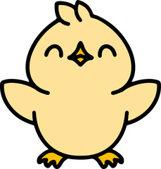 cute colorful baby bird