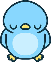 cute colorful baby bird