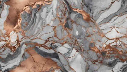 Fototapeta premium Luxury grey and copper marble wall tile 