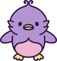 Obraz premium cute baby bird cartoon