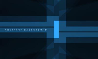 Dark blue abstract modern corporate presentation background with geometric shapes. Vector illustration